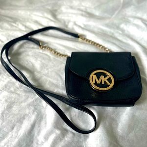 Michael Kors black and gold cross body